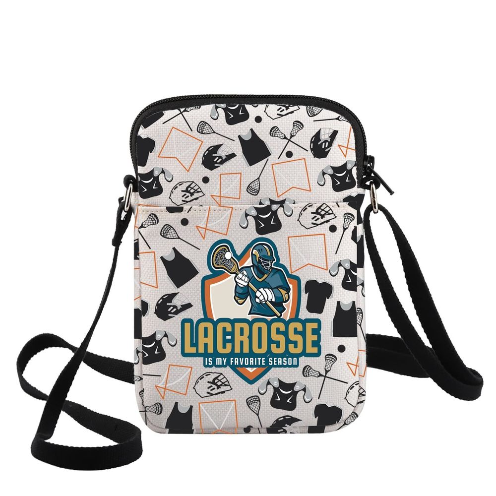 Funny Lacrosse Crossbody Bag Lacrosse Lover Gift Lacrosse Is My Favorite :P
